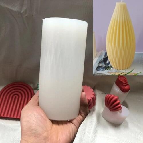 New Geometric Lines Pear Shape Candle Mould Stripe Tapered Silicone Mold DIY Wax Irregular Creative Candles Candle Mould