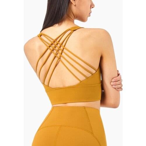 2021 Summer New High-Intensity Shockproof Women Sports Bras Sexy Back Multi-Shoulder Strap Cross Running Quick Dry Fitness Bra