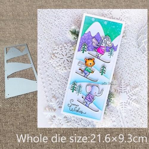 New Design Craft Metal stencil mold Cutting Dies Downhill Vertical Scene scrapbook die cuts Album Paper Card Craft Embossing