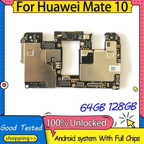 Original 64GB 128GB For HUAWEI Mate 10 Motherboard Circuit Board,Replacement For HUAWEI Mate 10 Logic Board With Full Chips