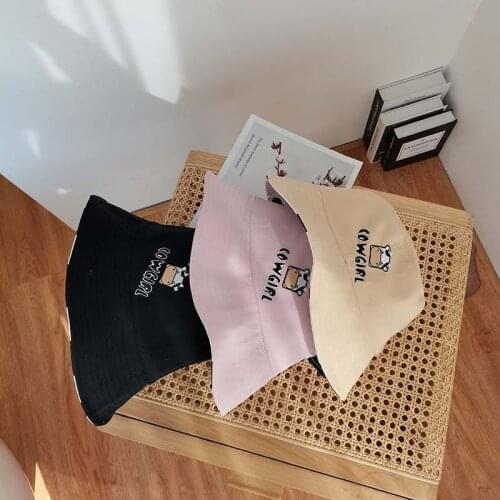 New Double Side cartoon Cowgirl print Bucket Hats For Women Fisherman Hat travel hat Sun Cap hats for Men and Women Hip Hop Cap