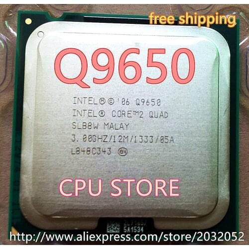 Lntel Core 2 Duo Q9650 2 QUAD Q9650 Processor(3.0GHz /12MB Cache /FSB 1333 )Desktop LGA 775 CPU
