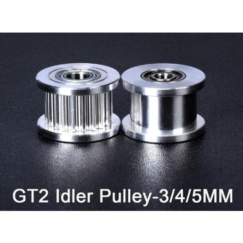 High Quality GT2 Idler Timing Pulley 20 Tooth Wheel Bore 3/4/5mm Gear with Teeth Width 6mm 3D Printer Parts Prusa i3 MK3 Belt