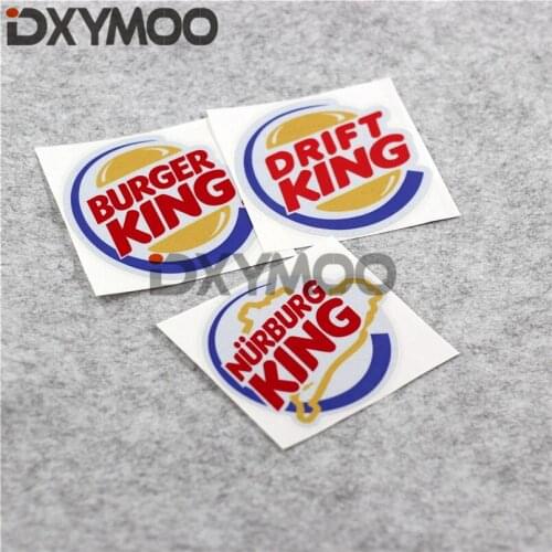 Car Styling 3 styles Car Styling Car Motor Sticker Decals for BURGER NURBURG DRIFT KING