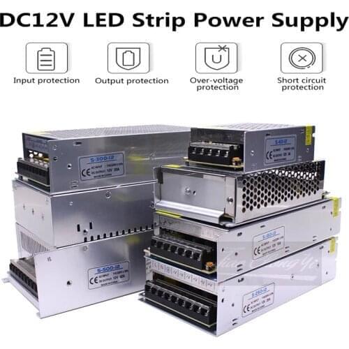 LED Power Adapter Lighting Transformer AC 100V-240V To DC 5V 12V 24V Switching Power Supply 1A 2A 3A 5A 10A 20A 30A LED Driver