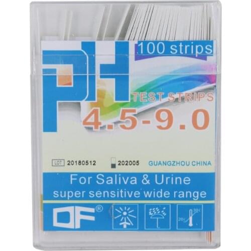 Universal Application pH Test Strips pH 4.5 - pH 9.0 Analytical for Urine and Saliva with Dual Pad (100 Strips) 40%Off