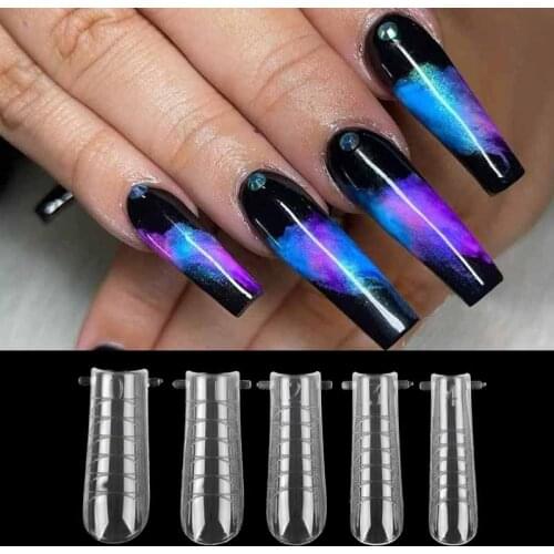 Upper Forms Poly UV Gel Finger False Tips Extended Mold DIY Quick Building Art Nail Full Cover Dual Forms