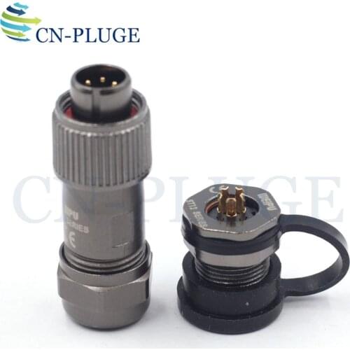 WEIPU ST12,5 pin Metal Waterproof Industrial Front nut Wire Connector, Male Plug Female Socket Rated current 5A IP67