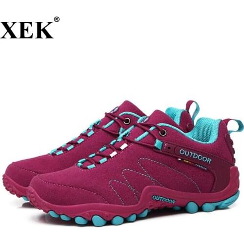 XEK 2018 New Running Sneakers For Women Men Outdoor Sports Walking Shoes Ladies Male Girls Non-slip Jogging Trainers Shoes JH56