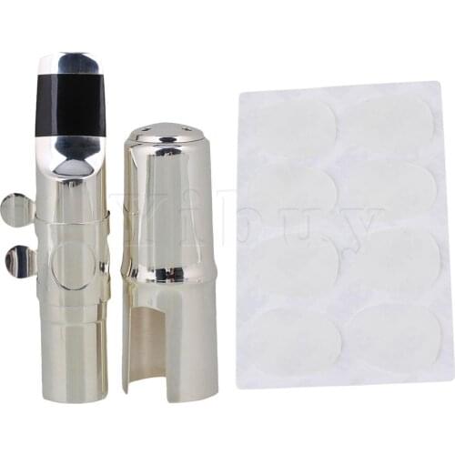 Yibuy 7# Mouthpiece with Cap Ligature and 0.8mm Patches for B-flat Soprano Sax