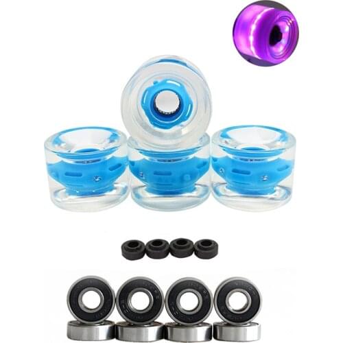 1PC 70X51mm LED Surfboard Wheel Longboard Wheel With Bearing Complete