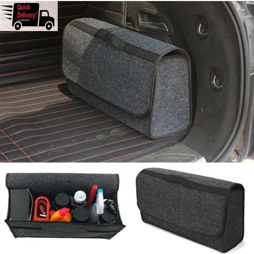 1pcs Portable Foldable Car Trunk Organizer Felt Cloth Storage Box Case Auto Interior Stowing Tidying Container Trunk Bags