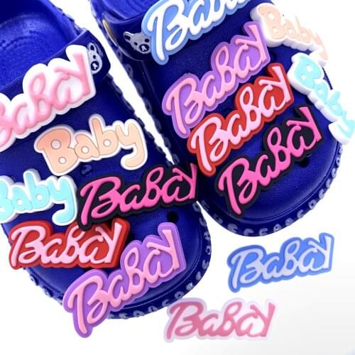 10PCS/Set Arrival Letter Word Shoe Charms Colorful Alphabet Croc Jibz Accessories DIY PVC Decoration For Kids Party Gifts