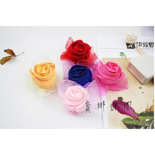 10 pieces Microfiber Fabric Lovers Rose Flower Towel Gift Cake Towels Gifts For Girlfriend Valentines Day