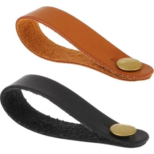 2 Pieces Microfiber Leather Strap Hooks Headstocks for Acoustic/Electric Guitar Accessory