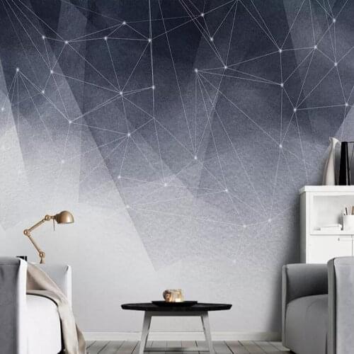 Milofi custom 3D wallpaper mural modern black and white abstract geometric lines background wall decoration mural wallpaper