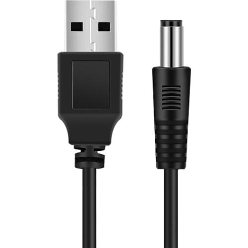 5pcs 5V DC Power Cable, USB to DC 5.5x2.1mm Plug Charging Cord