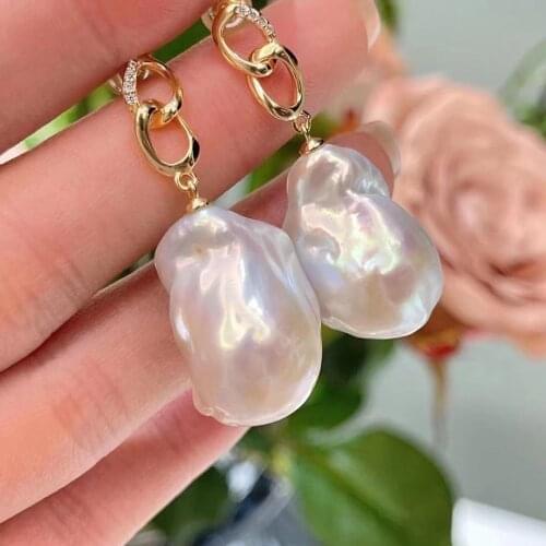 925 Sterling Silver Earrings Mounts Findings Mountings Settings Jewelry Parts Fittings for Baroque Pearls Jade Agate Beads