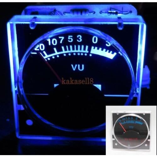 2pcs 12v Analog Panel VU Meter Audio Level Meter blue Back Light No need driver free shipping