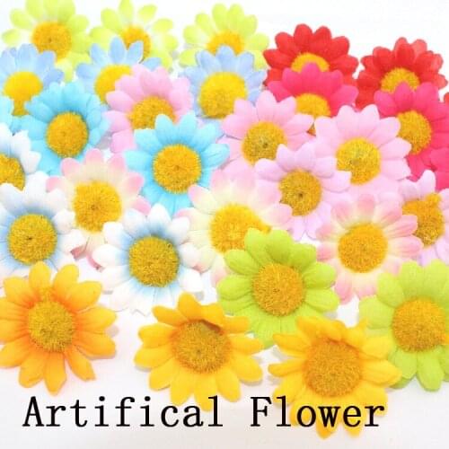 Free Shipping Multicolor Artificial Gerbera Daisy Silk Flowers Heads For DIY Wedding Decoration Party(50PCS/lot)