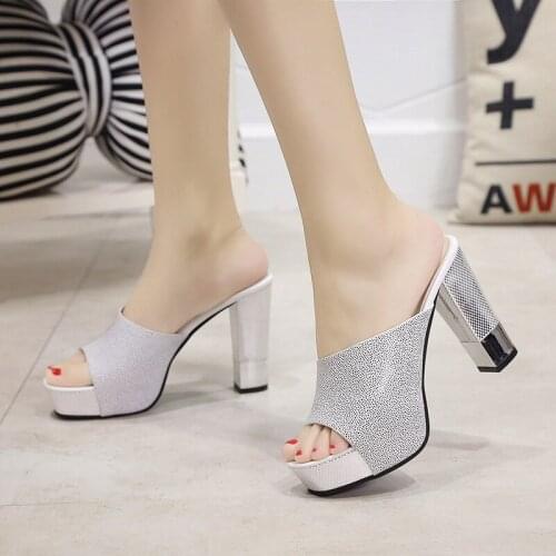 High Heels Sandals Sexy Platform Shoes for Women Chunky Heels Wedding Dress Woman Sandals Fashion Lady Platform Heels Pumps