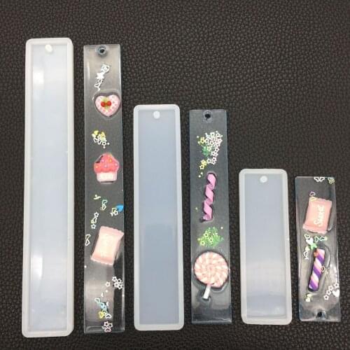 3pcs Rectangle Bookmark Silicone Resin Mold For Jewelry Crafts Making DIY Bookmark Crafts Decorating Clay Molds