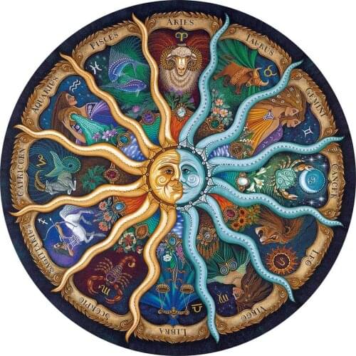 HJMGL 5D DIY Full Diamond Painting Signs Of The Zodiac Rhinestones Diamond Embroidery Mosaic Art Home Decor