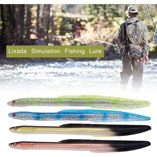 Lixada 29.5cm/59g Simulation Fishing Lure Swim Eel Artificial Lure Tackle Soft Bait Saltwater Fishing Lures Bait