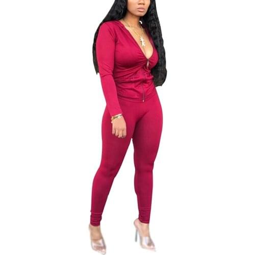 2 Piece Set womens outfits Autumn Spring Zipper Jacket Sportswear Sweatpants Legging Tracksuit Sweatsuit Workout Jogging Set