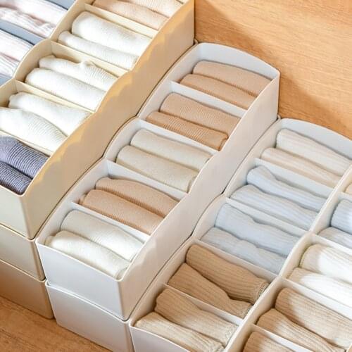 4Pcs Separate Design Underwear Organizer Storage Box Drawer Closet Organizers Boxes For Underwear Scarfs Socks
