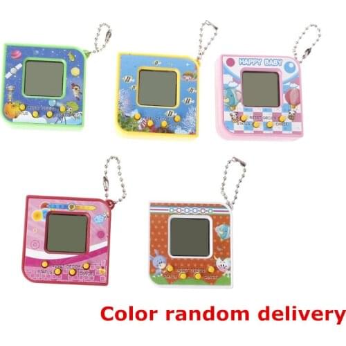 Cute Square Shape LCD Virtual Digital Pet Electronic Game Machine With Keychain Gift