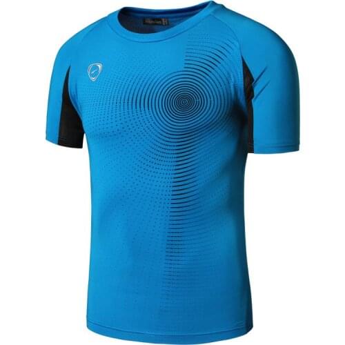Jeansian Mens Tshirt T-Shirt Tee Shirt Sport Dry Fit Short Sleeve Running Fitness Workout LSL013 OceanBlue2