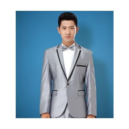 Mens blazer jacket formal dress latest coat pant designs suit men costume terno masculino marriage wedding suits for mens grey