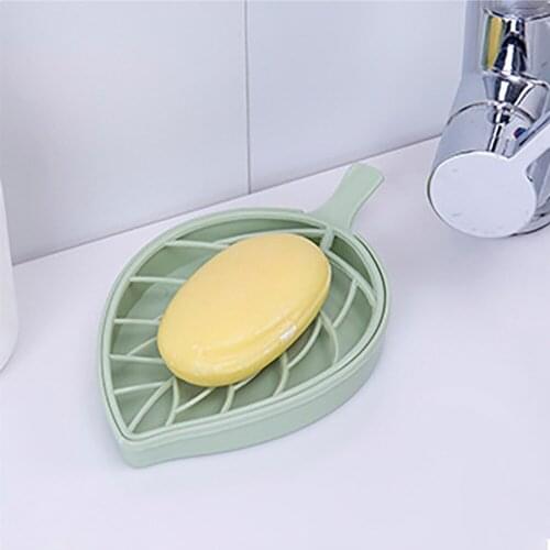 Leaf Shape Soap Box Dish Storage Plate Multi-functional household storage soap box Bathroom Shower Tray Holder Case Container