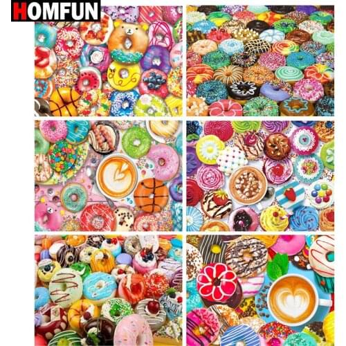 HOMFUN Full Square/Round Drill 5D DIY Diamond Painting "Dessert theme" Embroidery Cross Stitch 5D Home Decor Gift