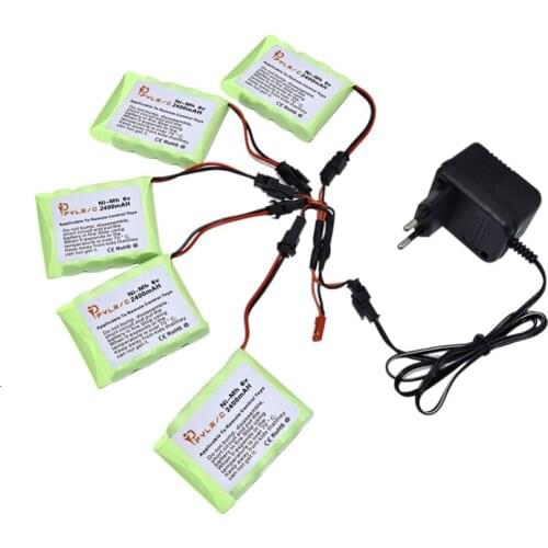 6v 2400mah Ni-MH Battery And Charger For Rc toys Car Tanks Robots Gun 2400mah AA 6v Rechargeable Battery Pack For Rc Boats