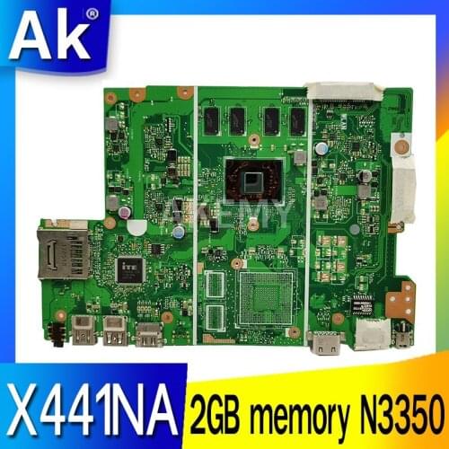 New X441NA X441NC REV2.1 motherboard For ASUS X441NA X441N CPU Laptop motherboard 2GB memory N3350