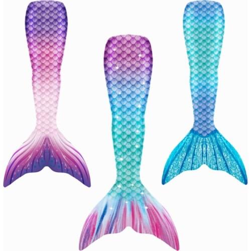 2020 NEW!Little Mermaid Tails Can Add Monofin Swimwear for Kids Adults summer Dress swimmable Suit Mermaid Costume