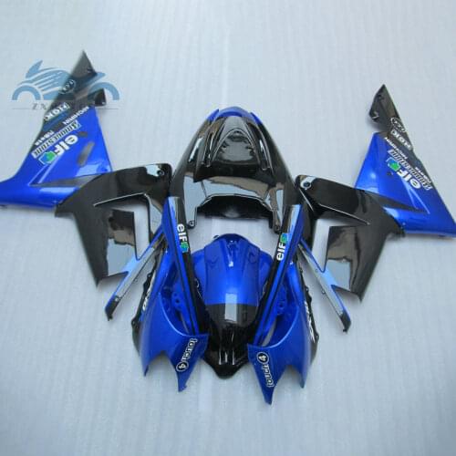 Custom your Motorcycle fairing kits for KAWASAKI Ninja ZX 10R 2004 2005 body repair fairings kit 04 05 ZX10R blue black bodywork
