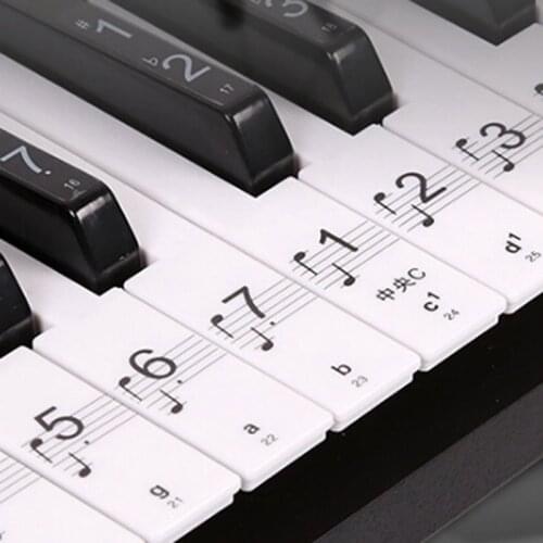 Transparent English Version 88 Key 61 keys Electric Piano Stickers Key Position Piano Stickers Piano Keyboard Stickers