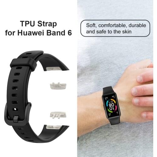For HUAWEI Smart Watch Band Watchband Strap Replacement for HUAWEI Band 6 Soft TPU Sport Wristband for HONOR Band 6 Accessories