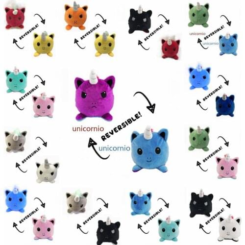 Cute Pulpo Reversible Double-Sided Animal Stuffed Toy Kids Children Gift Kawaii Plushie Doll Unicorn Plush Toys For Boys Girls