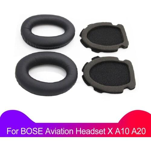 Replacement Protein Leather Ear pads 2pcs Cushion Pads Cover sponge Protein Leather Earpads For BOSE Aviation Headset X A10 A20