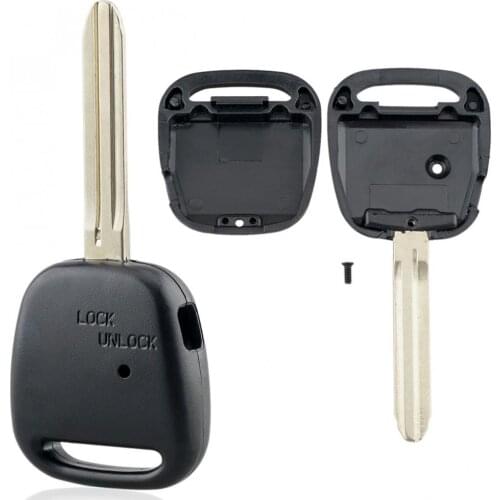 Car Replacement Remote Key Shell Case with TOY43 Blade 1 Side Button Fit for Toyota Carina Estima Harrier Previa Corolla