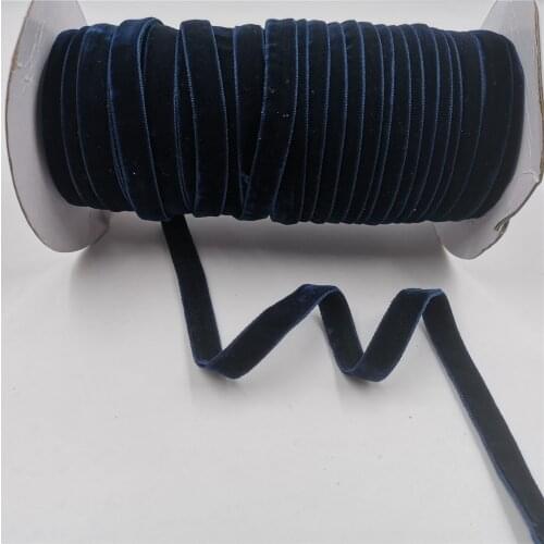 9mm Color Navy Double Sided Nylon Velvet Ribbon Velour Ribbons Webbing Diy Accessories