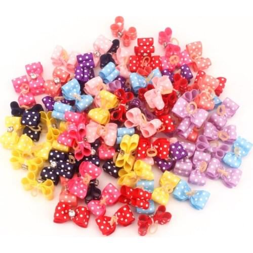 Traumdeutung Dogs Bows christmas Accessories Hair Clips Grooming Yorkshire Pets Hair Bows Table Supplies akcesoria dla psa