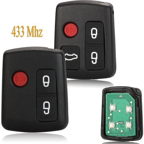 Kutery 3/4 Buttons Replacement Smart Remote Car Key Fob 433Mhz For Ford BA BF Falcon SX SY Territory XR6 XR8 FPV