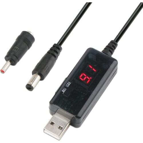 USB Boost Cable 5V Step Up to 9V 12V Adjustable Voltage Converter 1A Step-up Volt Transformer DC Power Regulator with Switch