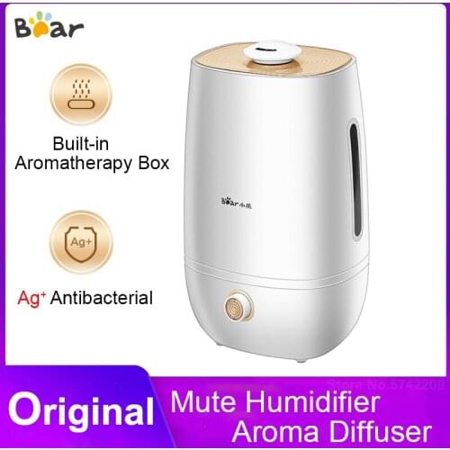 Bear 5L Mute Air humidifier home bass large-capacity spray Humidificador Aroma diffuser For bedroom pregnant women office
