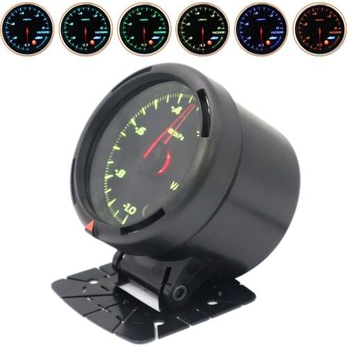 60MM Waterproof Black Plastic Durable 64 Backlights Volt Meter / Water / Temp Vacuum Gauge with Sensor Fit for 12V Vehicles